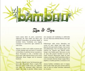 Bamboo background with spa vector 01