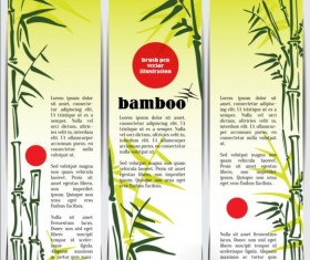 Bamboo vertical banner vector material 01