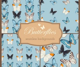 Beautiful butterflies seamless background vector 01