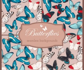 Beautiful butterflies seamless background vector 03