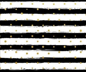 Black brush with gloden round dots vector background 01