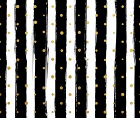 Black brush with gloden round dots vector background 02