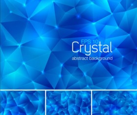 Blue crystal abstract background vector
