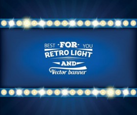 Blue neon billboard background vector 05