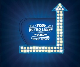 Blue neon billboard background vector 09