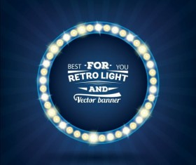 Blue neon billboard background vector 10