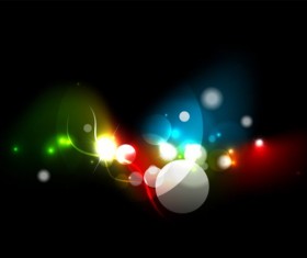 Blurs light dots colored background vector 02