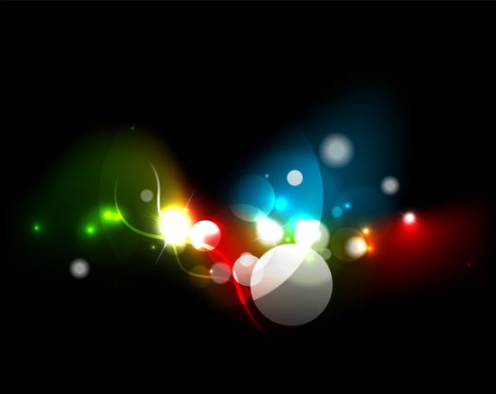 Blurs light dots colored background vector 02