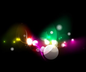 Blurs light dots colored background vector 07