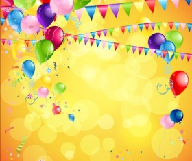 Bright birthday background design vector 01