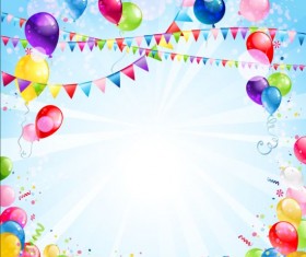 Bright birthday background design vector 02