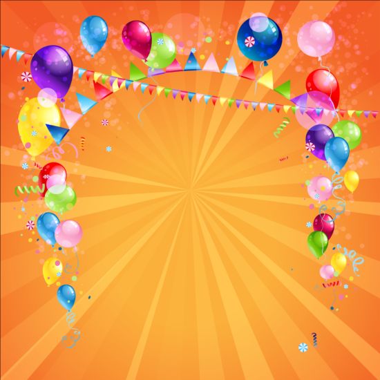 Bright birthday background design vector 04 free download