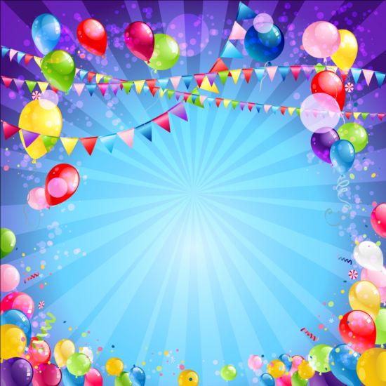 Bright birthday background design vector 07 free download