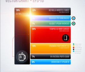 Business chart template creative design vector 01