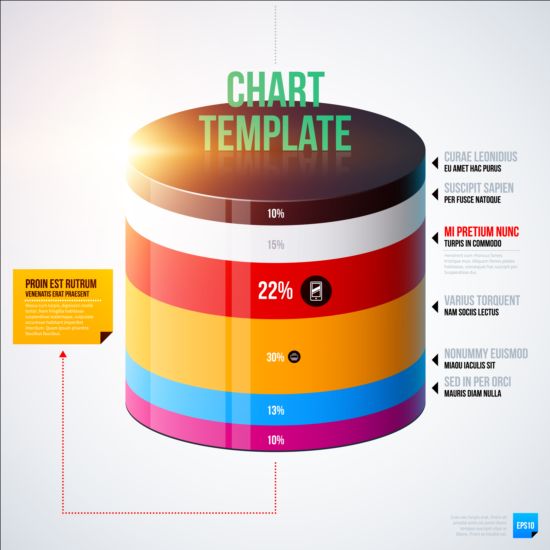 Business chart template creative design vector 02