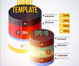 Business chart template creative design vector 03