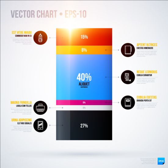 Business chart template creative design vector 04