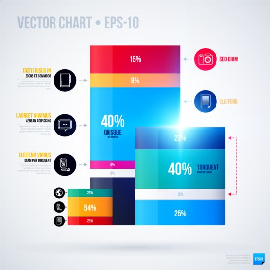 Business chart template creative design vector 07