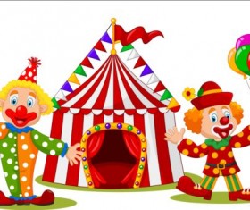 Clown and circus vector material 02