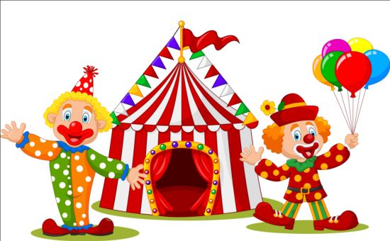 Clown and circus vector material 02