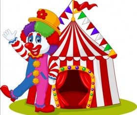 Clown and circus vector material 03