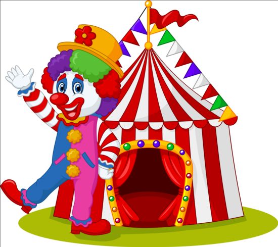 Clown and circus vector material 03