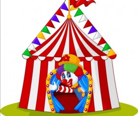 Clown and circus vector material 04
