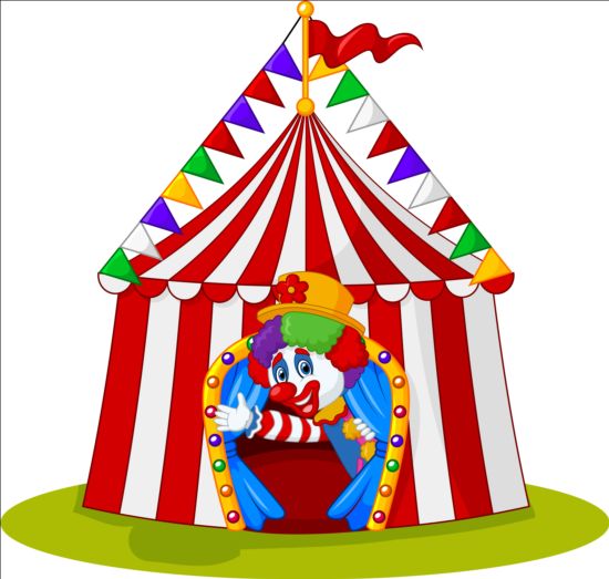 Clown and circus vector material 04