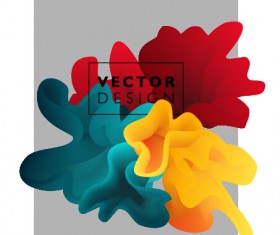 Colored cloud abstract illustration vectors 01