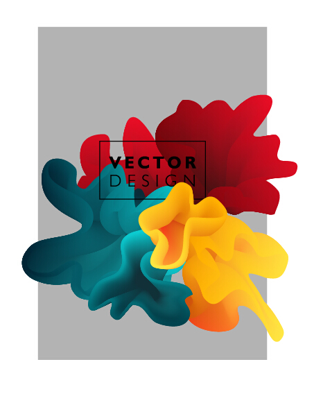 Colored cloud abstract illustration vectors 01