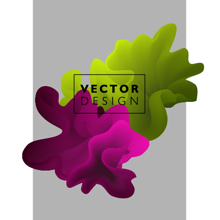 Colored cloud abstract illustration vectors 02