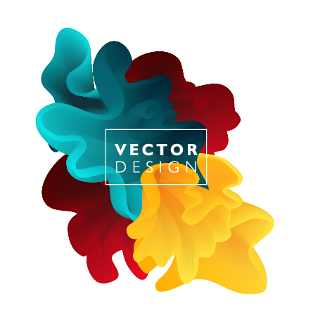 Colored cloud abstract illustration vectors 11