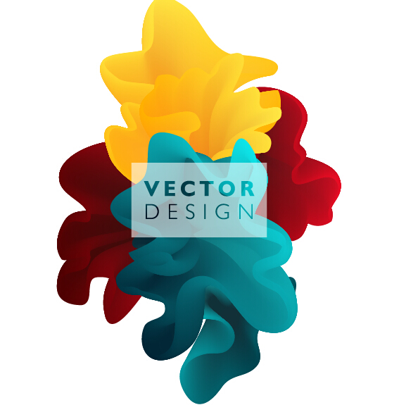 Colored cloud abstract illustration vectors 12