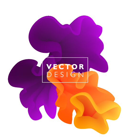 Colored cloud abstract illustration vectors 14