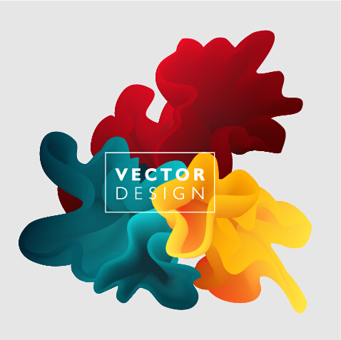 Colored cloud abstract illustration vectors 15
