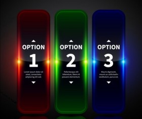 Colored neon infographic vectors 06