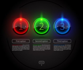 Colored neon infographic vectors 08