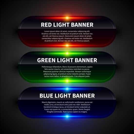 Colored neon infographic vectors 09