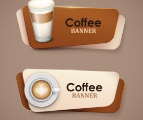 Creative coffee banners vector 02