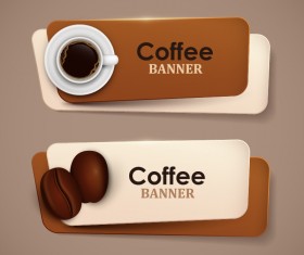 Creative coffee banners vector 03