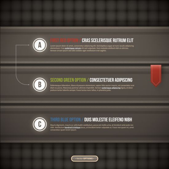 Creative option numbers Infographics design 03