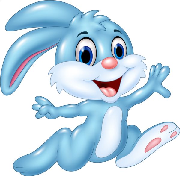 Cute cartoon rabbit design vector 01