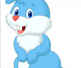 Cute cartoon rabbit design vector 04