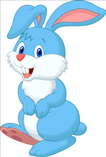 Cute cartoon rabbit design vector 04 free download