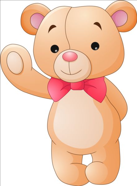 Cute teddy bear vector illustration 01