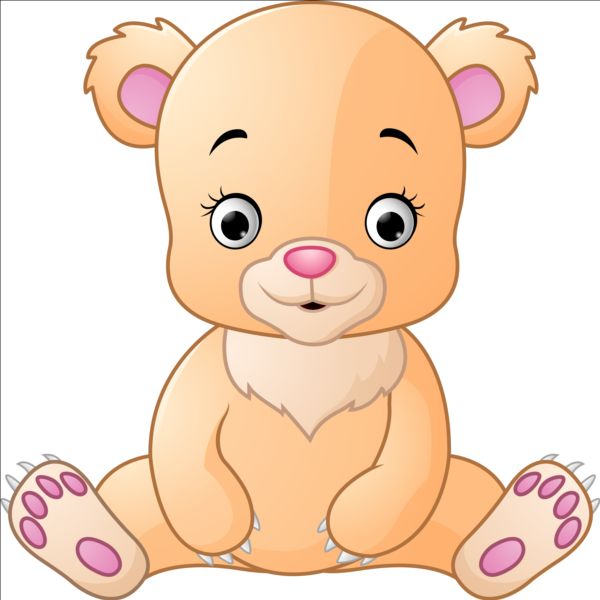 Cute teddy bear vector illustration 05