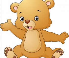 Cute teddy bear vector illustration 07
