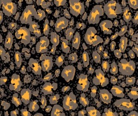 Dark leopard skin vector seamless pattern