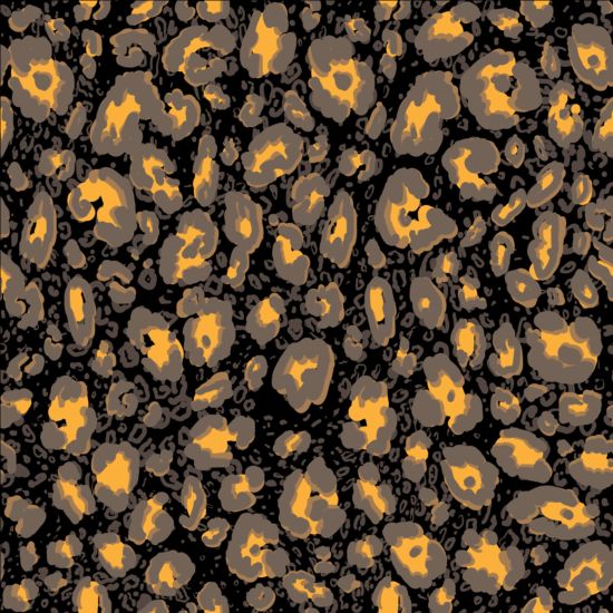 Dark leopard skin vector seamless pattern