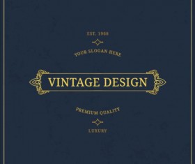 Dark vinatge background template vector 02